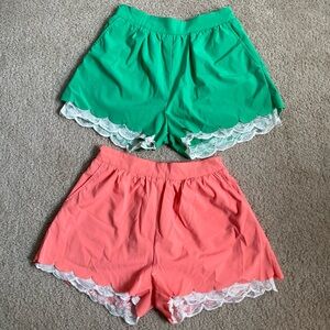 Fabric Lace Trimmed Shorts Bundle